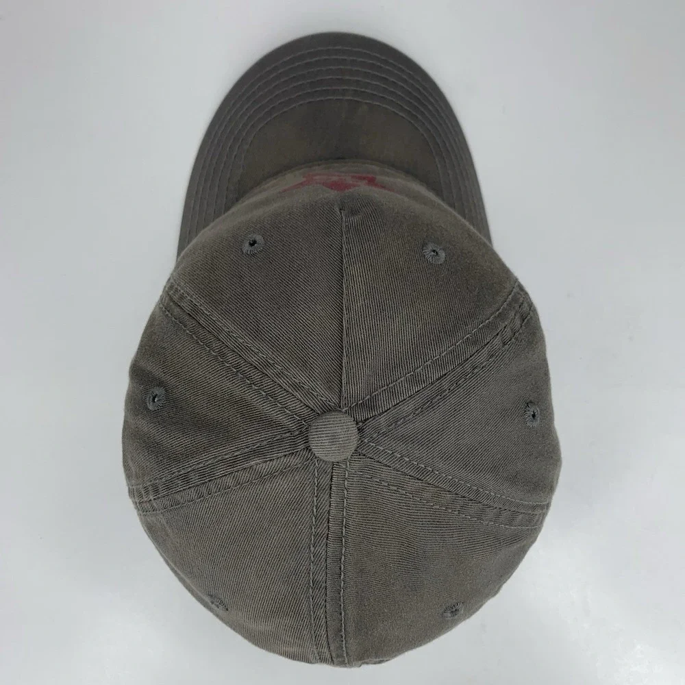 Red Star 46 Hat Women / Youth Gray Adjustable Snapback Baseball Cap DISCOLORED